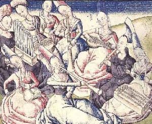 Group of Lady Musicians by Martin Le Franc