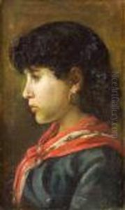 Giovinetta Di Profilo Con Orecchino by Gaetano Esposito