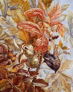 A Starling in a Chestnut Tree by Ruth Lindsay