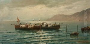 Marina Con Pescatori by Gaetano Esposito