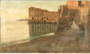 Angolo Di Napoli Con Palazzo Donn""""anna by Gaetano Esposito