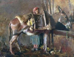 Interno Di Stalla by Gaetano Esposito