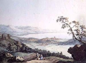 View of Geneva from Saconex in Savoy by Linck, Jean Philippe II