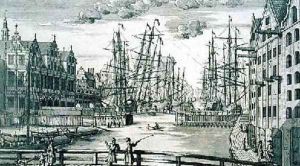 View of the Moltawa from a Krow Bridge by Lohrmann, or Lormann, Friedrich Anton
