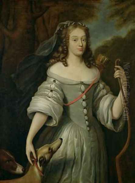 Portrait of Francoise Louise de la Baume le Blanc 1644-1710 Duchesse de Vaujour also known as Mademoiselle de la Valliere - view 1