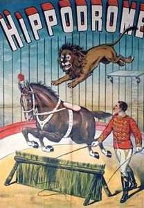 Poster advertising the Hippodrome circus by Charles Levy