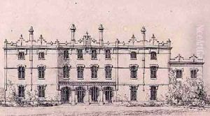 Proposed north elevation of Hughenden Manor by Edward Buckton Lamb