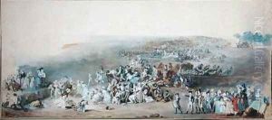 Parisians at the Champ de Mars Preparing for the Fete de la Federation by Etienne-Charles Leguay