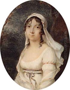 Portrait of a Woman ca 1800 by Etienne-Charles Leguay