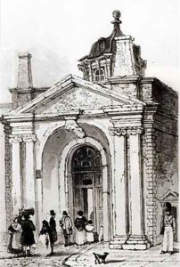 Entrance to Montague House by Robert Thomas Landells