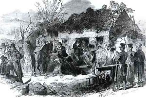 The Ejectment from The Illustrated London News by Robert Thomas Landells