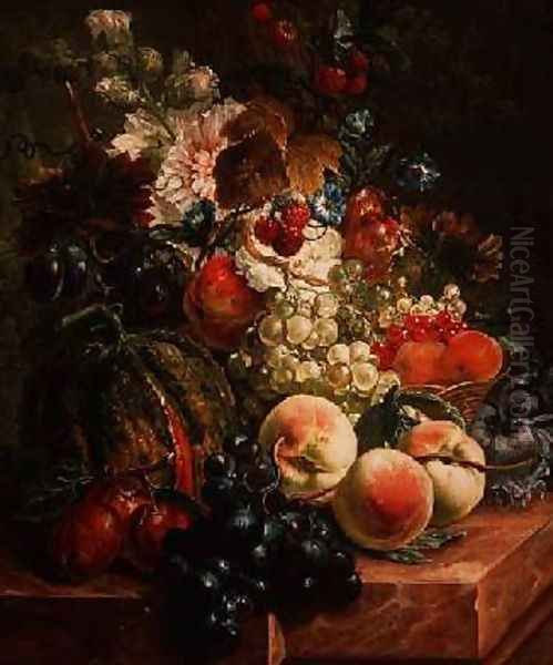 Still Life of Fruit and Flowers - view 1