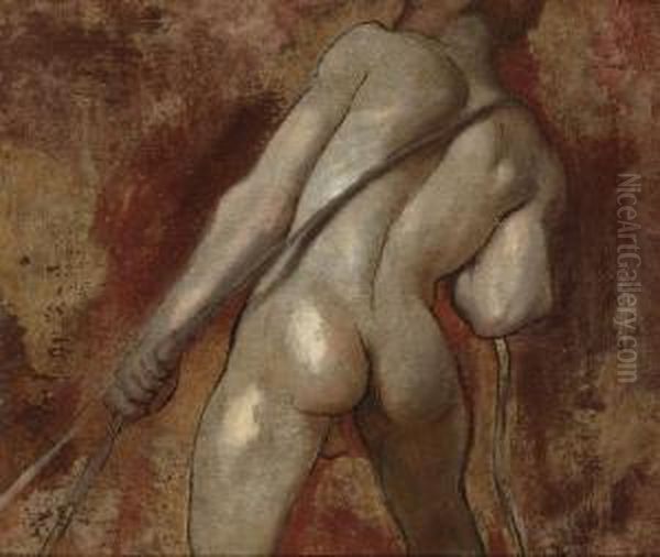 Studies Of Male Nude Figures Hauling A Rope - view 1