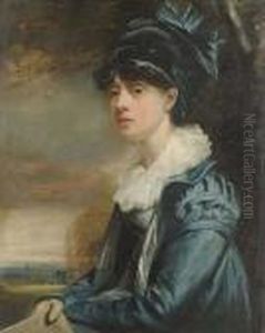 Portrait Of A Girl, Seated Half-length, In A Blue Dress Portrait Of A Girl, Seated Half-length, In A Blue Dress