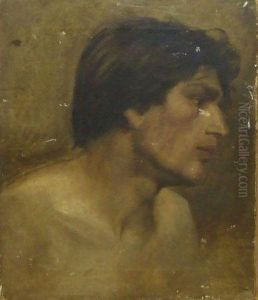 Head And Shoulders Portrait Of A Man by William Etty