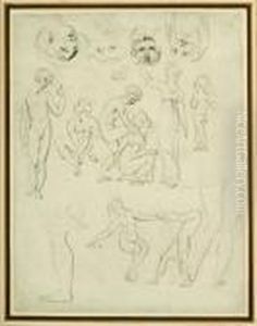 Sheet Of Figure Studies by William Etty