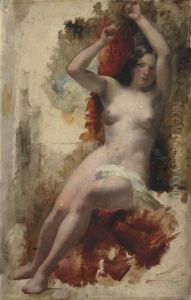 A Study Of A Seated Nude by William Etty
