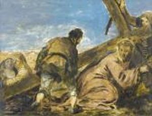 Jesus Fallt Unter Der Last Des Kreuzes by William Etty