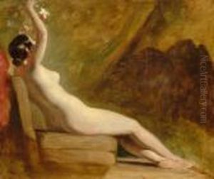 Length Holding A Posy Aloft by William Etty