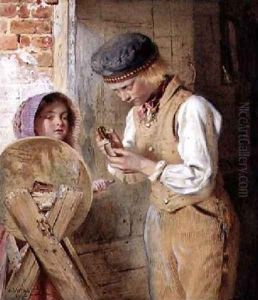 Sharpening the knife 1868 Sharpening the knife 1868