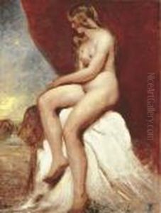 Female Nude, Seated, With The Sea Beyond by William Etty