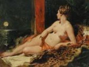 Venus Reclining, Holding An Arrow, Looking Towards A Full Moon Venus Reclining, Holding An Arrow, Looking Towards A Full Moon