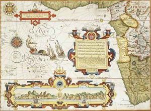 Map of West African coastline by Arnold Florent van Langren