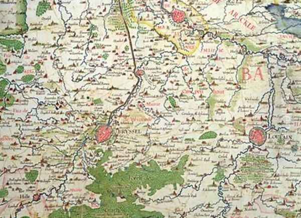 Map of Belgium at the time of the Thirty Years War 1618-48 - view 1