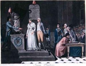 Mayor conducting a Republican Marriage during the period of the French Revolution