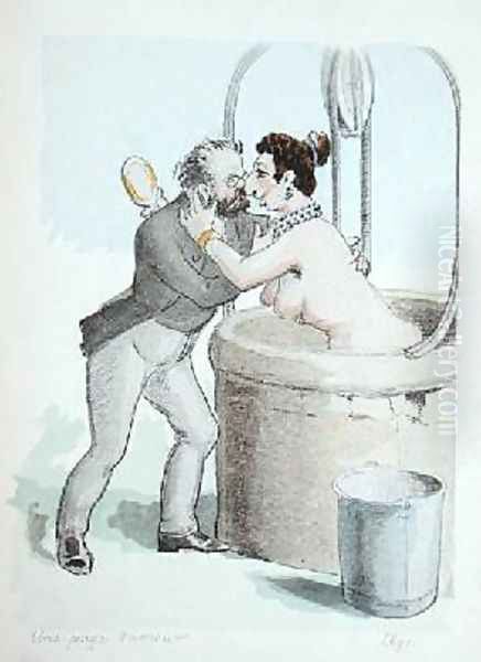 Caricature of Emile Zola 1840-1902 and his role in the Dreyfus Affair with reference to his novel Une Page dAmour - view 1