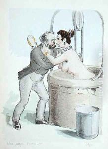 Caricature of Emile Zola 1840-1902 and his role in the Dreyfus Affair with reference to his novel Une Page dAmour by H. Lebourgeois
