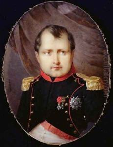 Portrait Miniature of Napoleon I 1769-1821 by Andre Leon (Mansion) Larue
