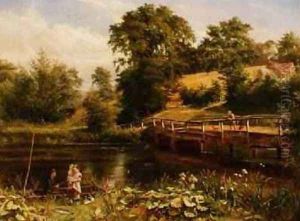 Fishing by the Bridge by Nevil Oliver Lupton