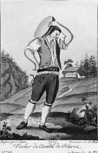 Swiss cowherd from the canton of Schwyz by Simon Daniel Lafond