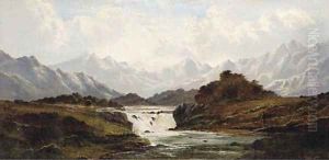 The falls of Ericht, Perthshire by Charles Leslie