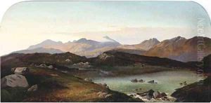 The high Loch on Ben Ledi, Perthshire by Charles Leslie
