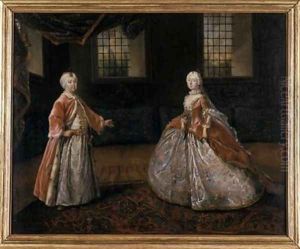 Portrait of Duke Friedrich III of Saxe-Gotha-Altenburg and Duchess Luise-Dorothee 1760 by Johann Friedrich Loeber