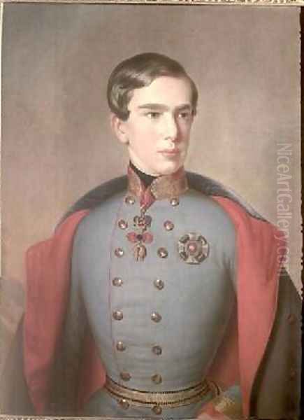 Portrait of Emperor Franz Joseph of Austria 1830-1916 aged 20 - view 1