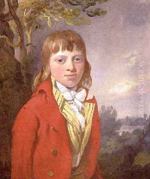 Leaving Portrait of John Vernon of Wherstead Hall with Eton College Chapel in the Background 1793 - view 1