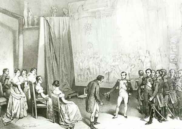 Napoleon I 1769-1821 Visiting the Studio of David 1748-1825 - view 1