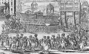 The Entry of Louis XIV and Marie Therese of Austria in to Paris by Gabriel Ladame