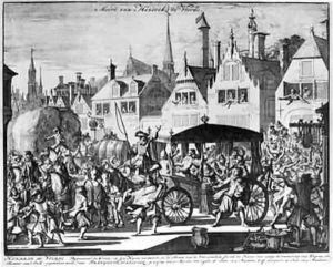 The Assassination of Henri IV 1553-1610 14th May 1610 by Francois Ravaillac by Jan Luyken