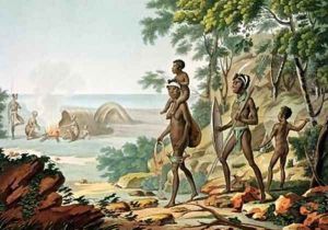 Port Jackson New Holland Aboriginal Family by Leroy, Sebastien (Denis Sebastien)