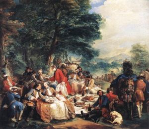 Halte de Chasse by Charles-Andre van Loo