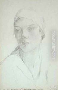 Head of a Model 1917 by John Knivet Luxmoore