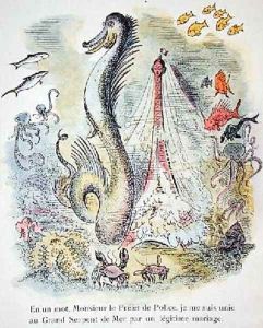 The Marriage of the Eiffel Tower to the Great Sea Serpent by V. Lecampion