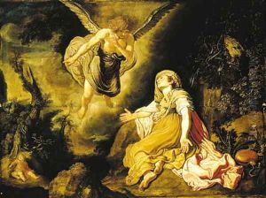 The Angel appearing to Hagar in the desert of Beersheba by Pieter Lastman