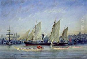 Vessels Moored in the Bosphorus by Capt. Charles A. Lodder