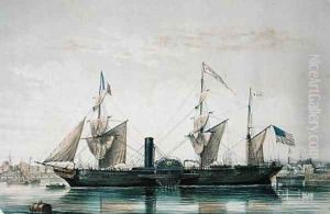 The SS Franklin in the Florida Basin at Le Havre by Louis Le Breton