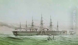 The Great Eastern Laying Electrical Cable between Europe and America The Great Eastern Laying Electrical Cable between Europe and America